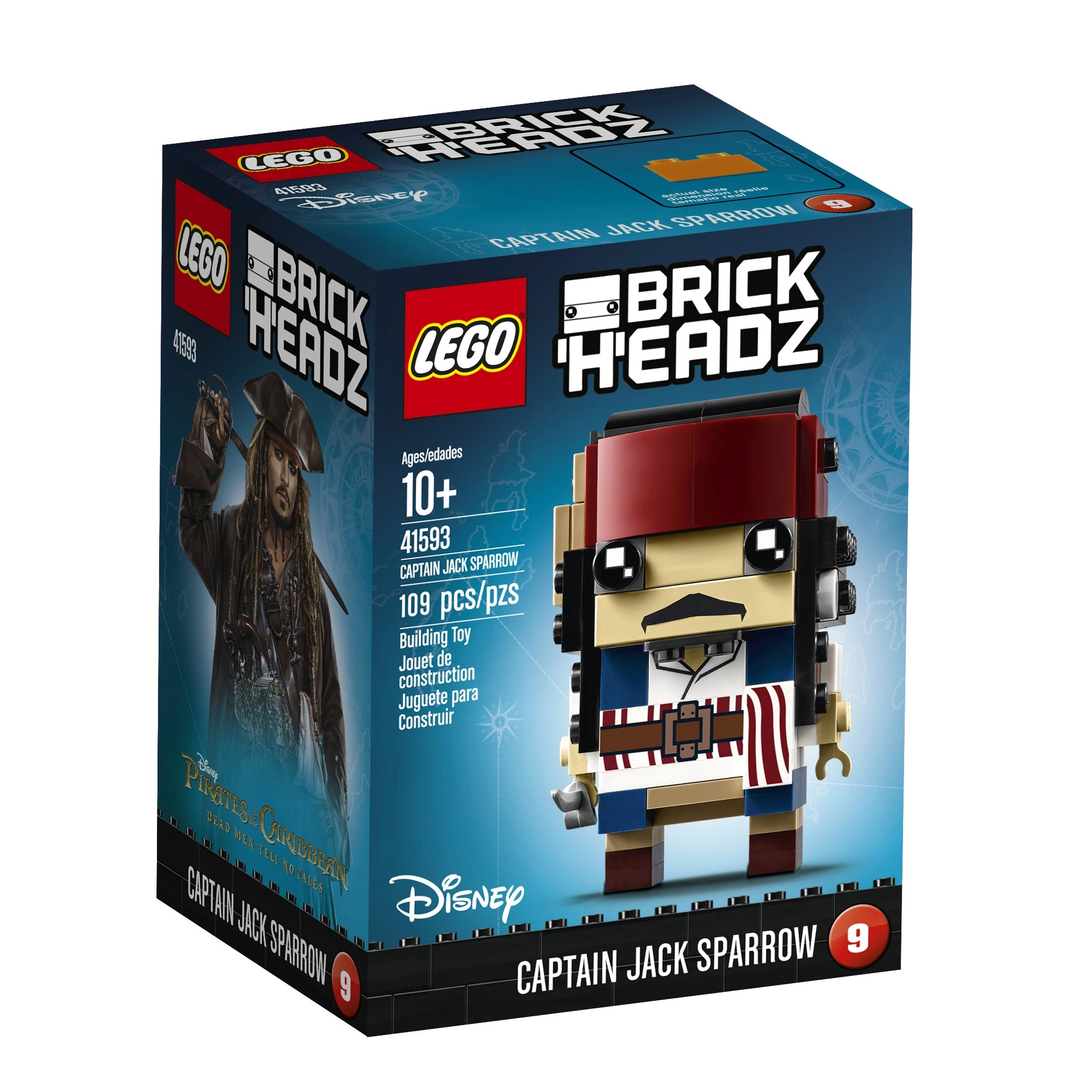 LEGO Brickheadz Captain Jack Sparrow 41593 - Disney Pirates of the Caribbean