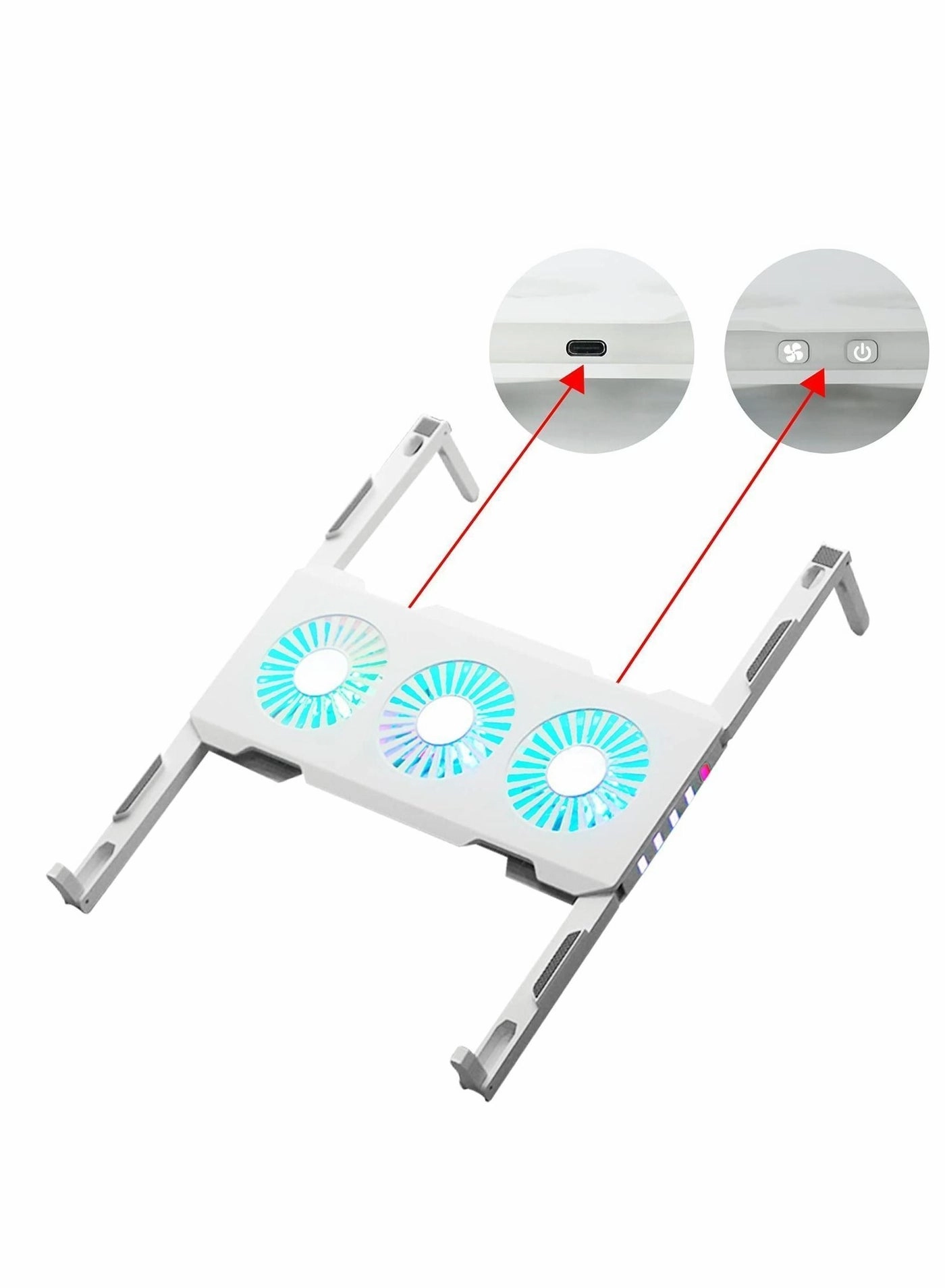 Gaming Laptop Cooling Pad - 8 Fans 15-17.3 Inch