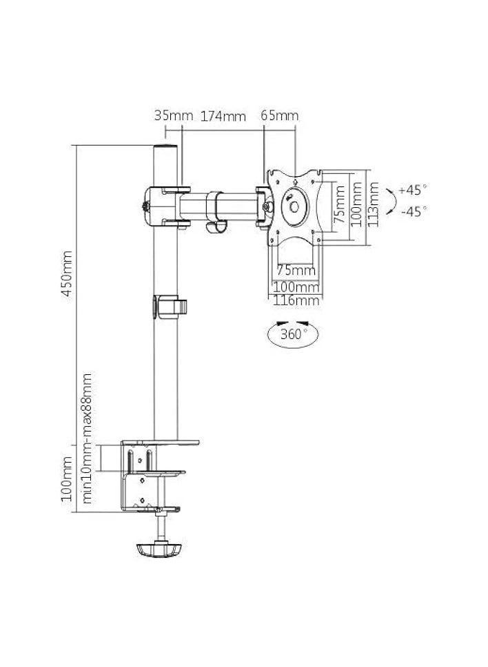 Monitor Arm - Single 27 inch