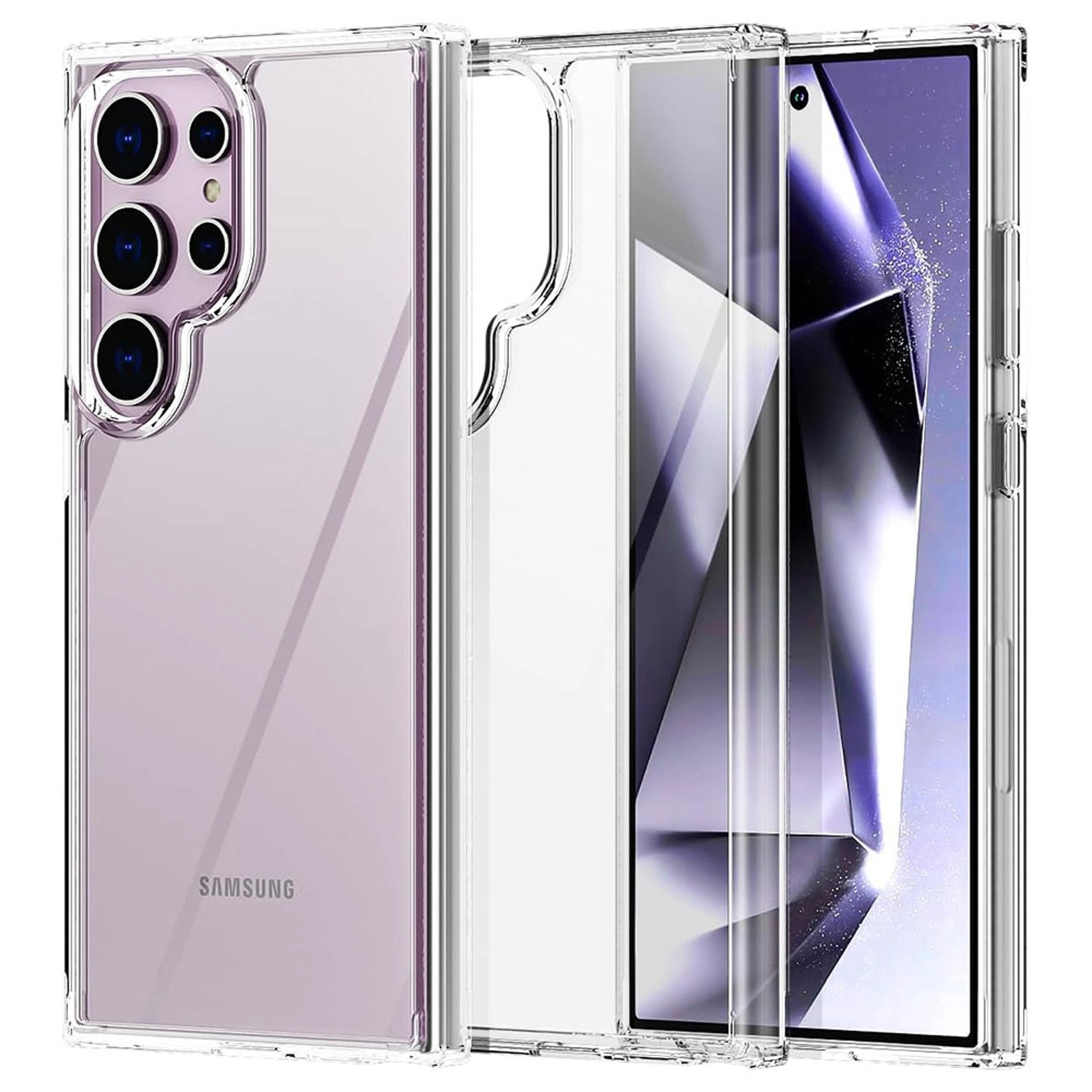 Trands Crystal Clear Transparent Back Case for Samsung Galaxy S24 Ultra