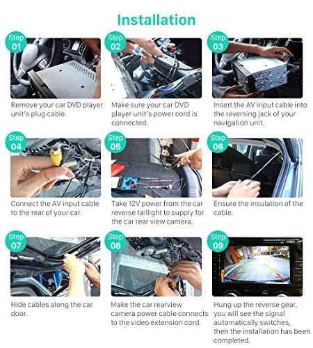 HD Color CCD Waterproof Vehicle Car Rear View Backup Camera - 628 x 586 Pixels