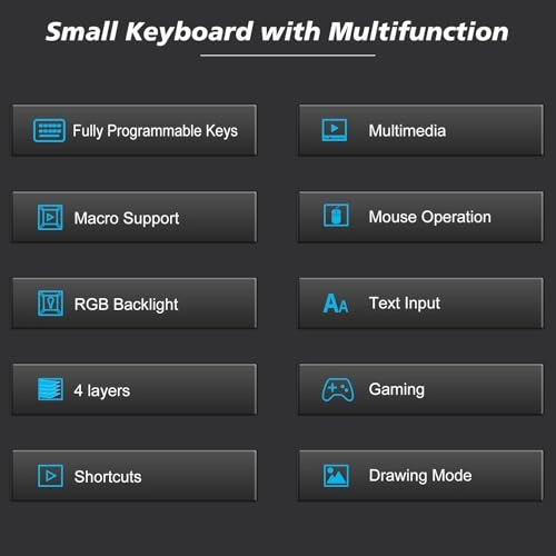 One-Handed Macro Mechanical Keyboard - USB-C Wired
