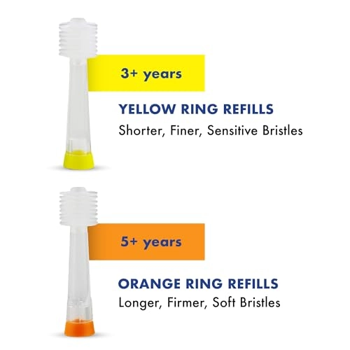Kids Sonic Toothbrush Refill Heads - Microfiber Micro Bristles 2 Count Orange