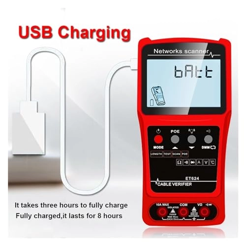 Network Cable Tester - 3in1 Multimeter Visual Fault Locator