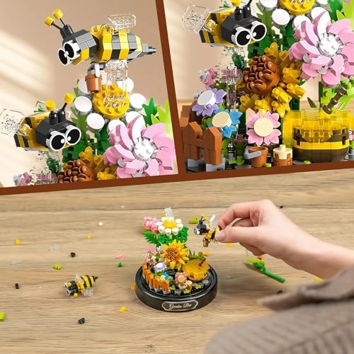Bee Flowers Micro Mini Building Block Set - 588 pcs