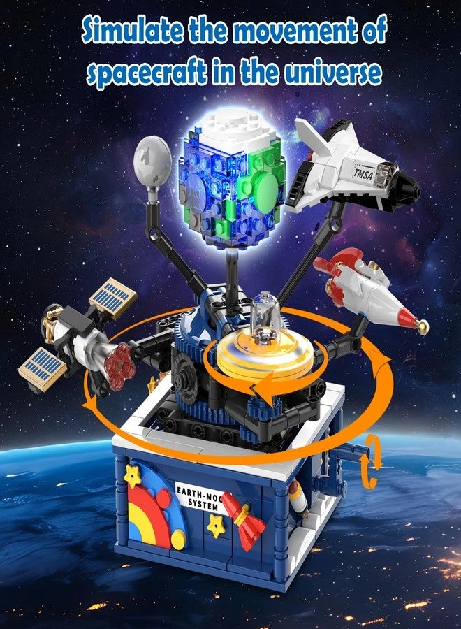 Planet Rotatable Space Sets - Earth & Moon 554 pcs