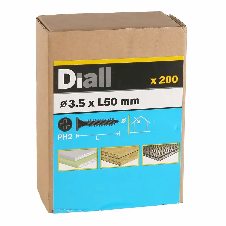 Diall Universal Screw Pack - 3.5 x 50 mm