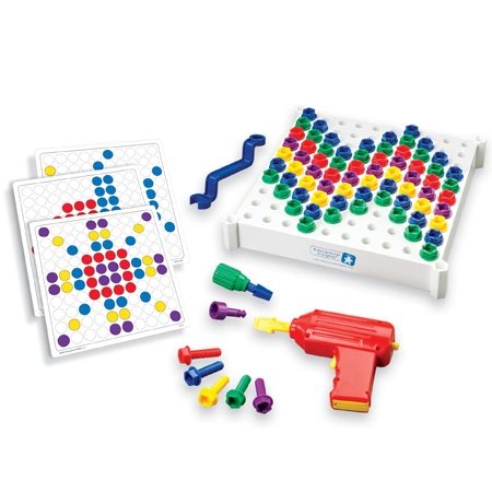 Learning Resources Design & Drill Rivet Pop Workshop - Suitable for 3 years & above 54 pieces
