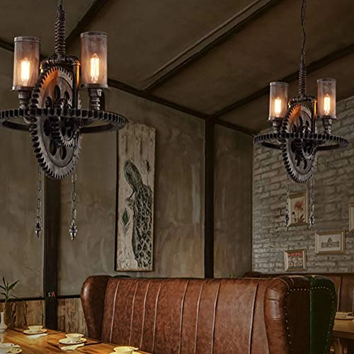 2 Head E27 Loft Retro Industrial Style Chandelier