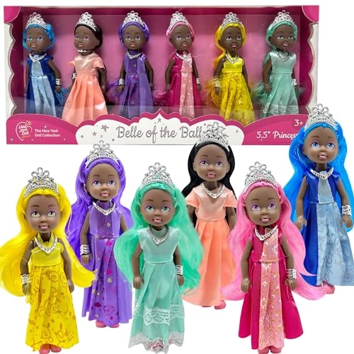 Belle of the Ball Princess Dolls - 6pc 5.5" Caucasian Ages 3+