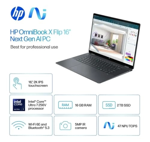 OmniBook X Flip 16-AS0023DX - 16'' Core Ultra 7-256V 16GB DDR5 2TB SSD