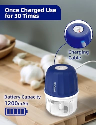 Mini Electric Chopper - 250 Milliliters Rechargeable