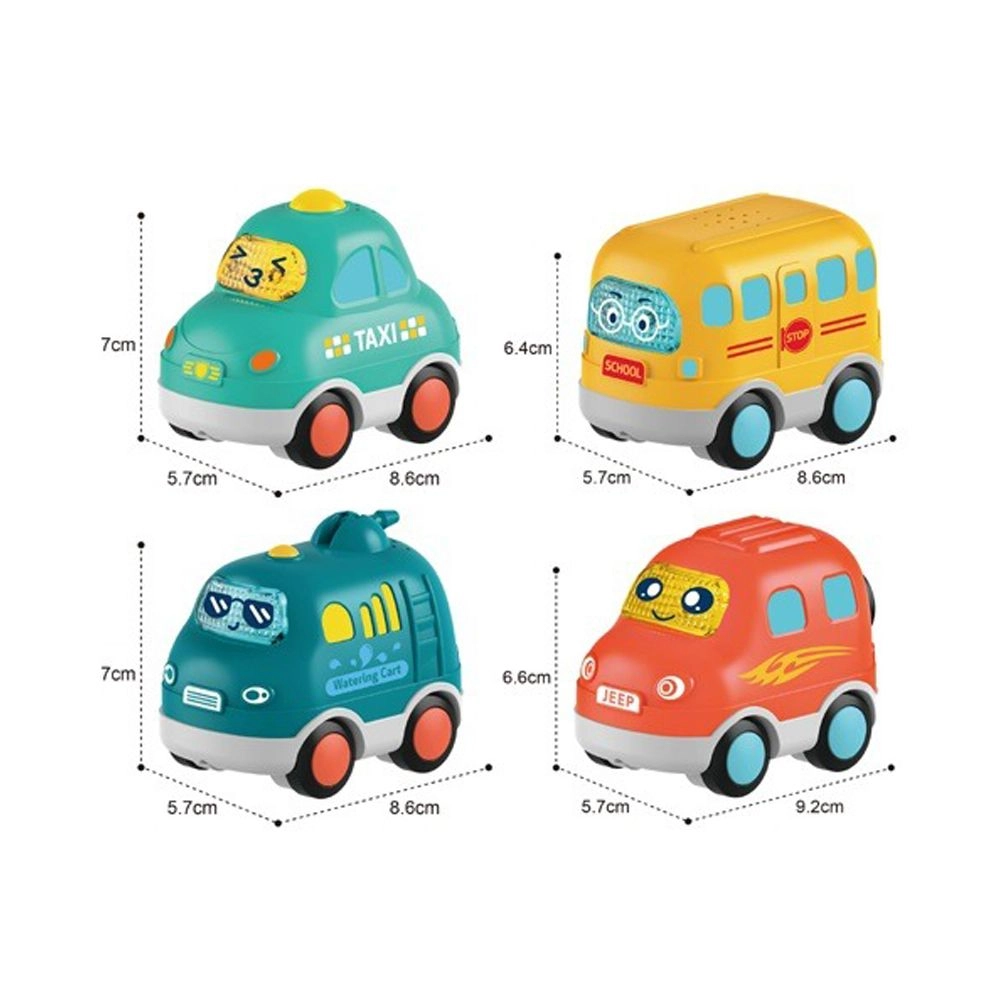 Interesting Sound And Light Cartoon Car - 1 pac
