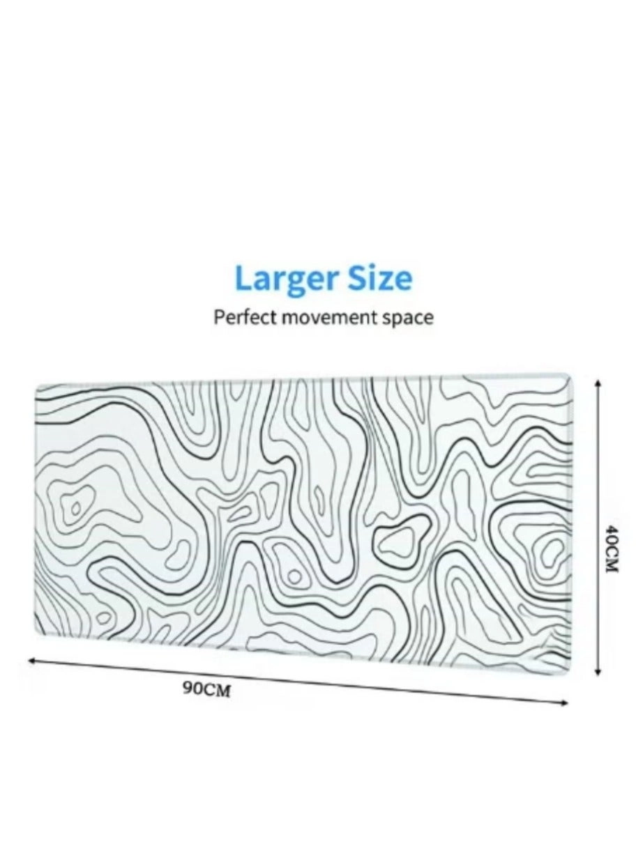 Topographic Cloth Gaming Mouse Pad - 80x30 cm