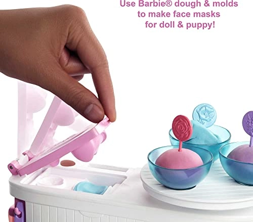 Barbie Face Mask Spa Day Playset - Puppy 3 Tubs Ages 3+