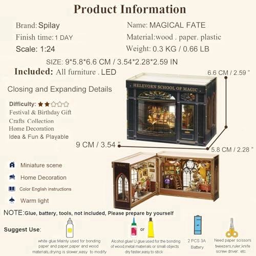 DIY Miniature Dollhouse Kit - 124 scale