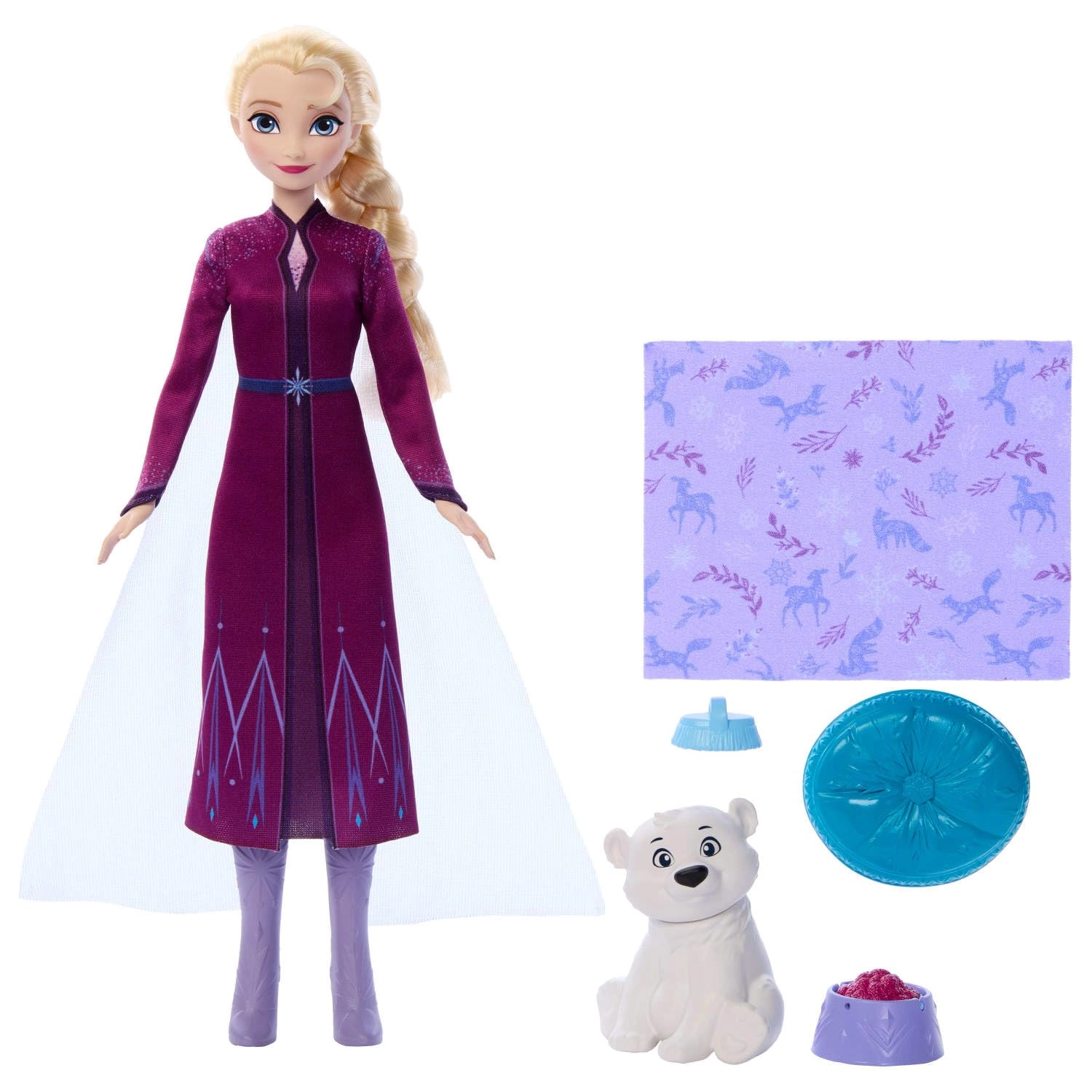 Elsa & Baby Bear Fashion Dolls - Posable Removable fashion four accessories
