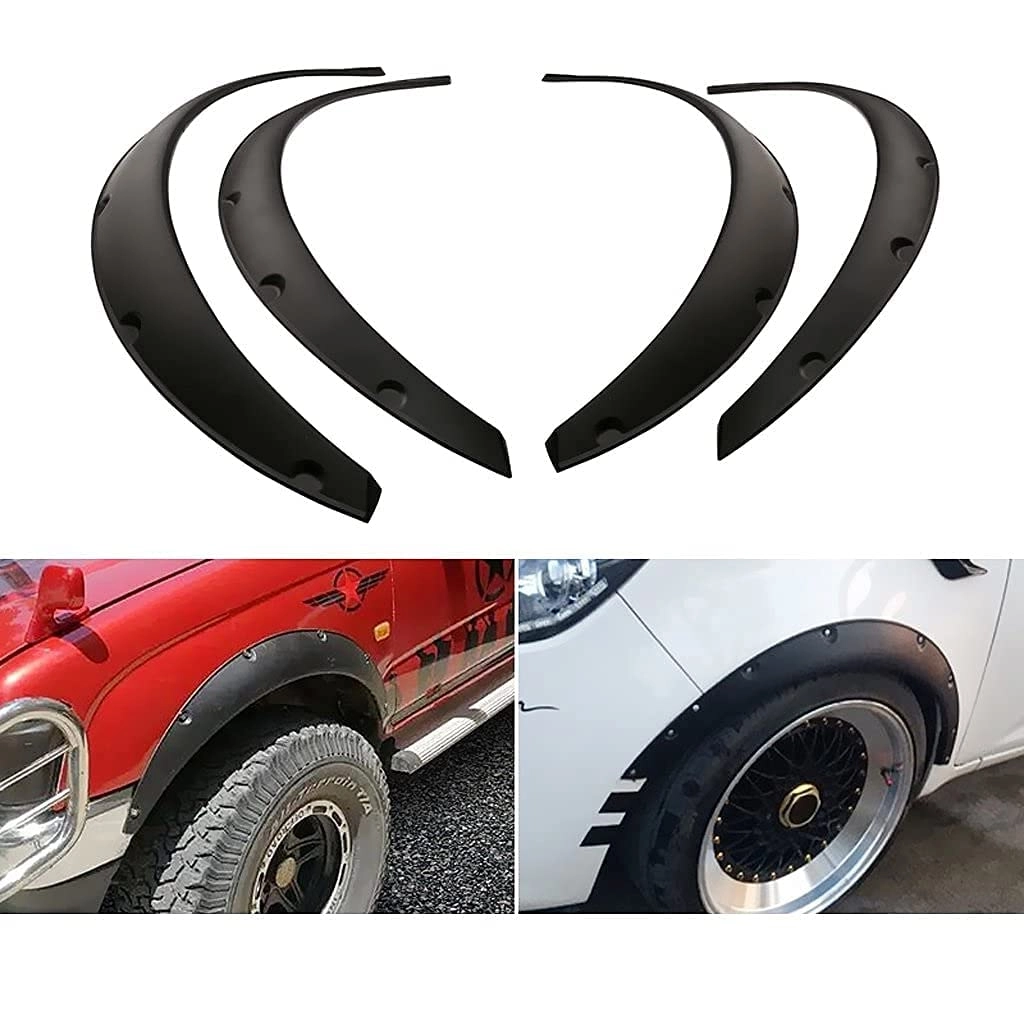 SAIKRISHNA MART 8010888777 Fender Flare - 4PC Universal 3.5"/890mm Black