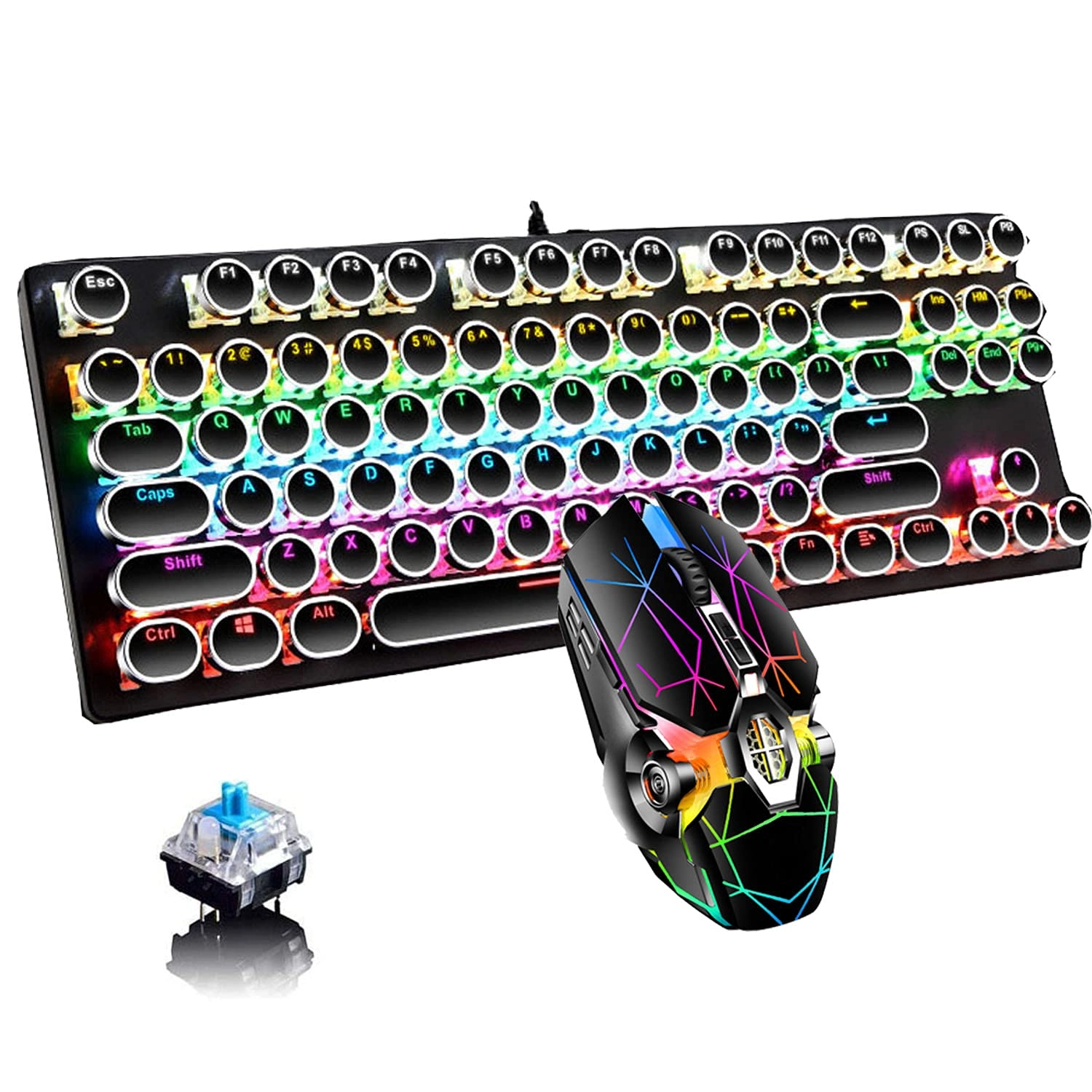 Ltvystore Retro Typewriter Keyboard and Mouse Combo - Wired