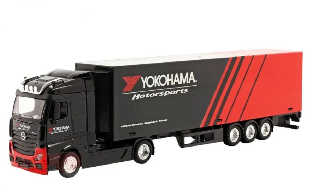 BBURAGO Street Fire Haulers Trailer with Container - 1:43