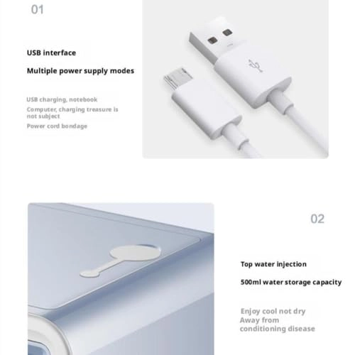 Portable Mobile Air Conditioner - 3 in 1 500ML USB