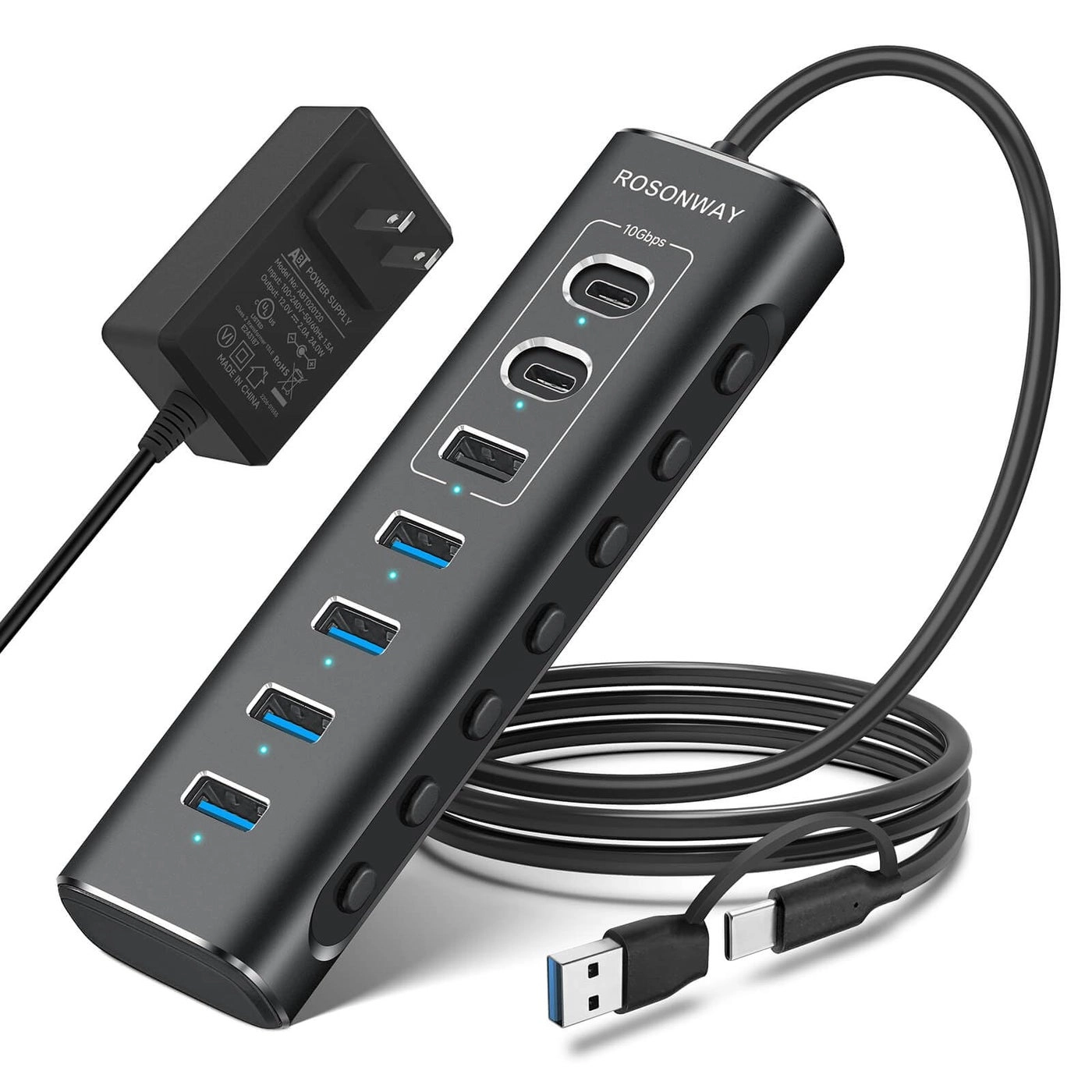 Rosonway RSH-A107C - 7-Port 10Gbps USB 3.2