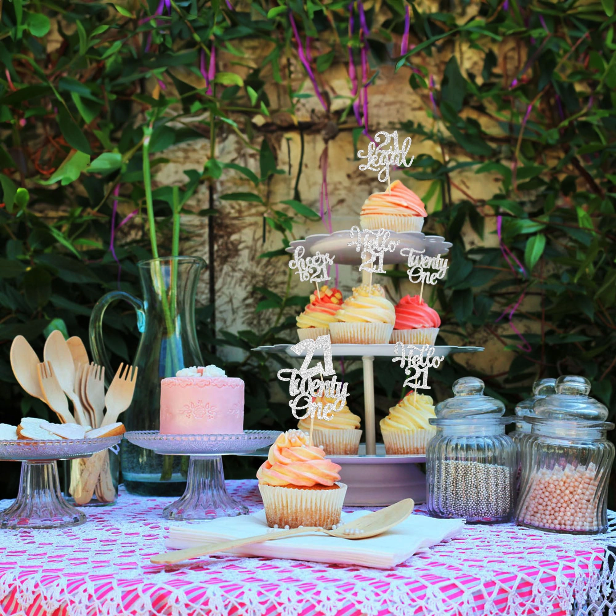 21st Birthday Cupcake Toppers - 30Pcs