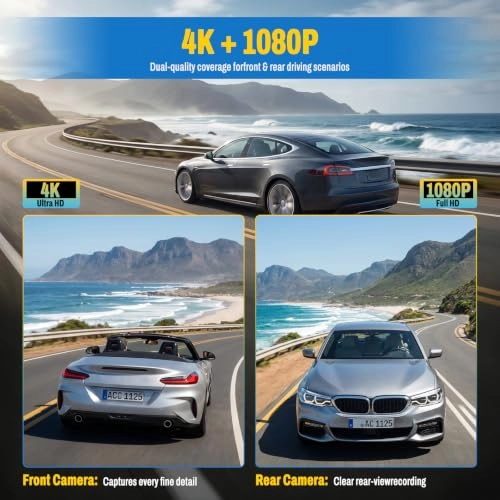 9.66 Inch Mirror Dash Cam - 4K 25FPS