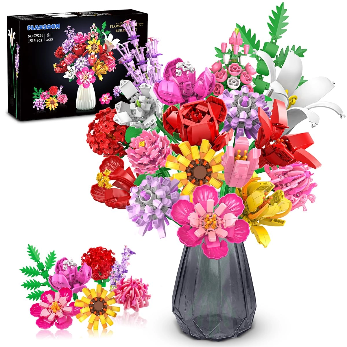 Flower Bouquet Building Set - 1464 pcs