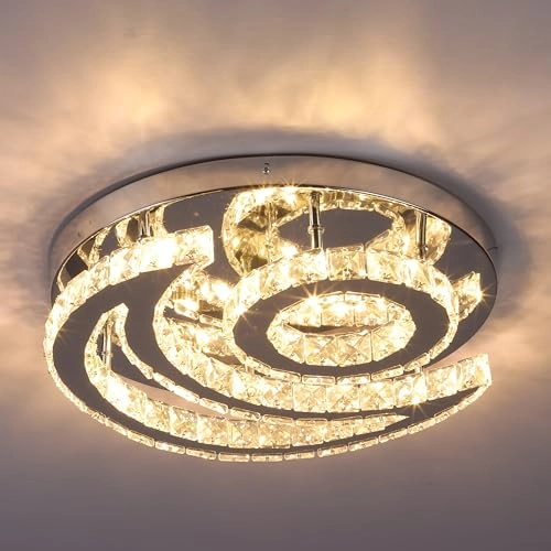 Crystal Chandelier - 3000K 4000K 6000K Dimmable