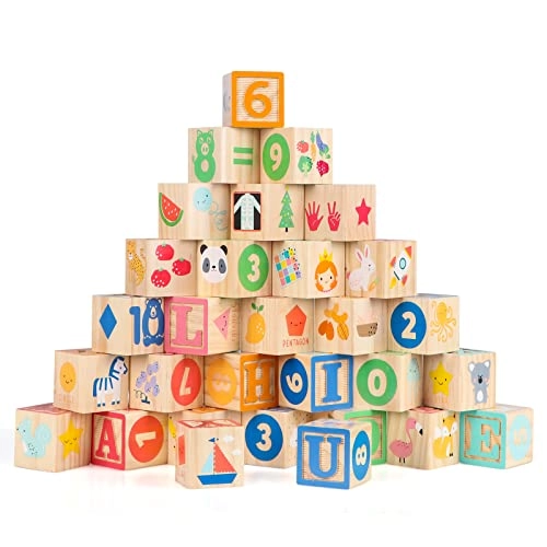 ABC Wooden Blocks Cart - 36 months - 6 years 30 pieces