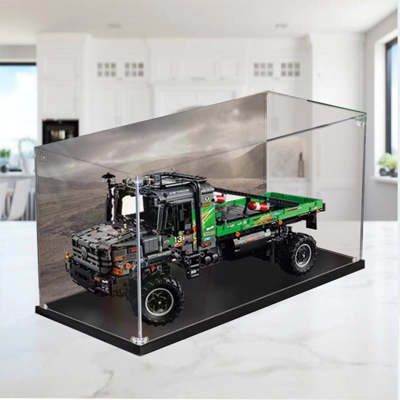Technic 42129 Display Case - 21.65x9.84x9.84in Acrylic Black Bottom+background