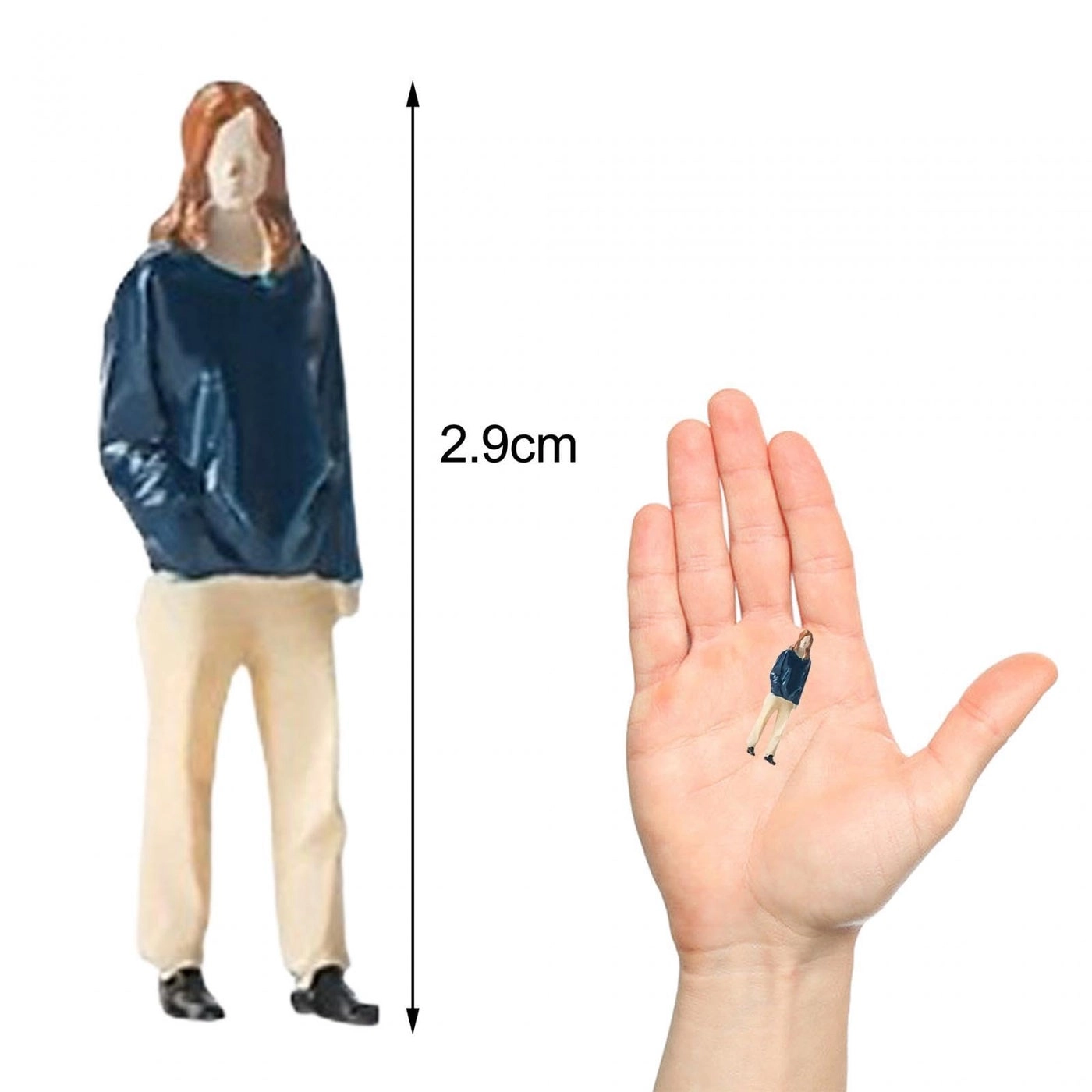 Resin Doll Figure - 1/64 Scale Tiny People Ages 3+