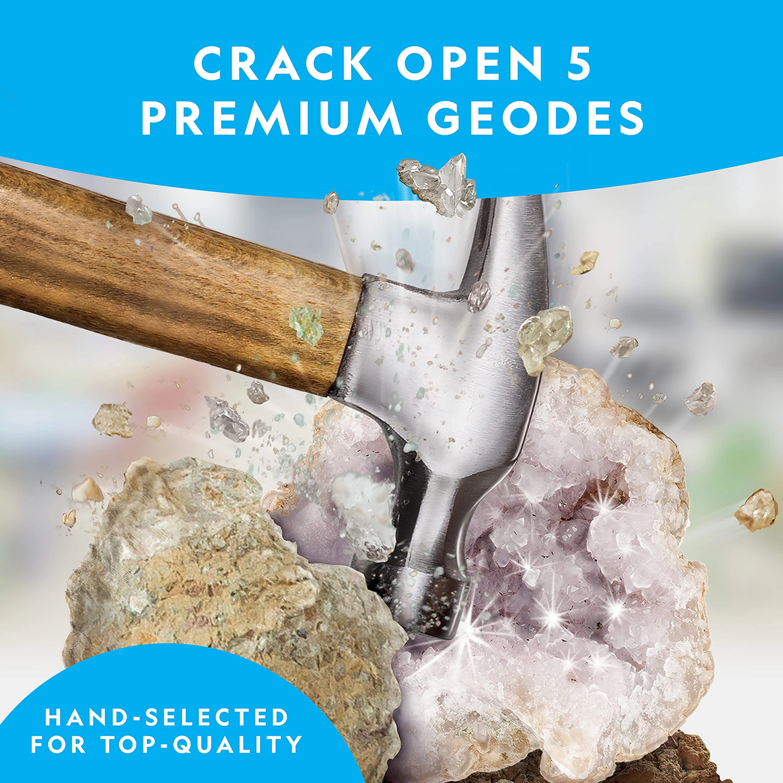 Break Open 5 Jumbo Geodes Earth Science - 8 years+ 5 pieces