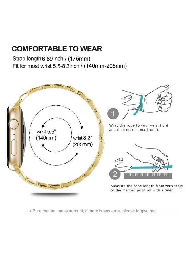 Bling Rhinestone Diamond Metal Strap 45mm Alloy