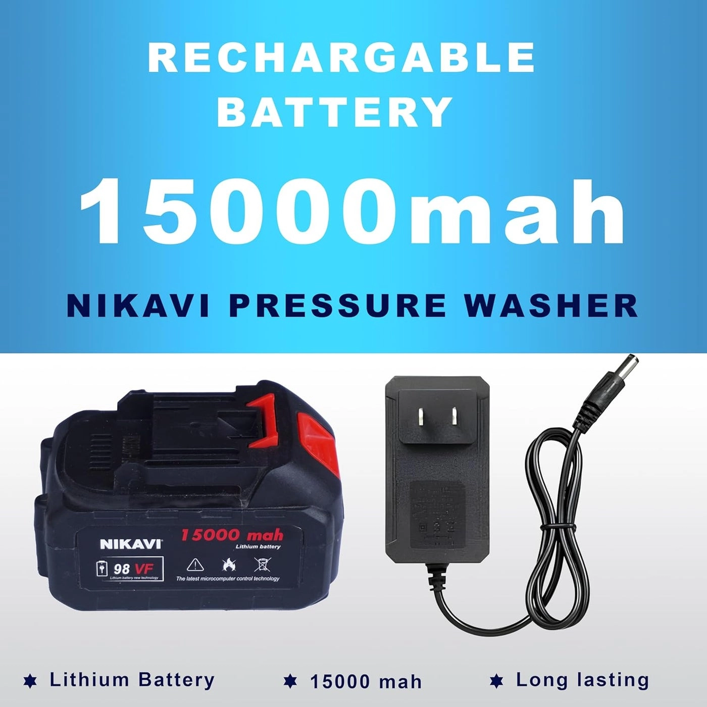 Cordless Pressure Washer - 21V 30Ah Max 450PSI