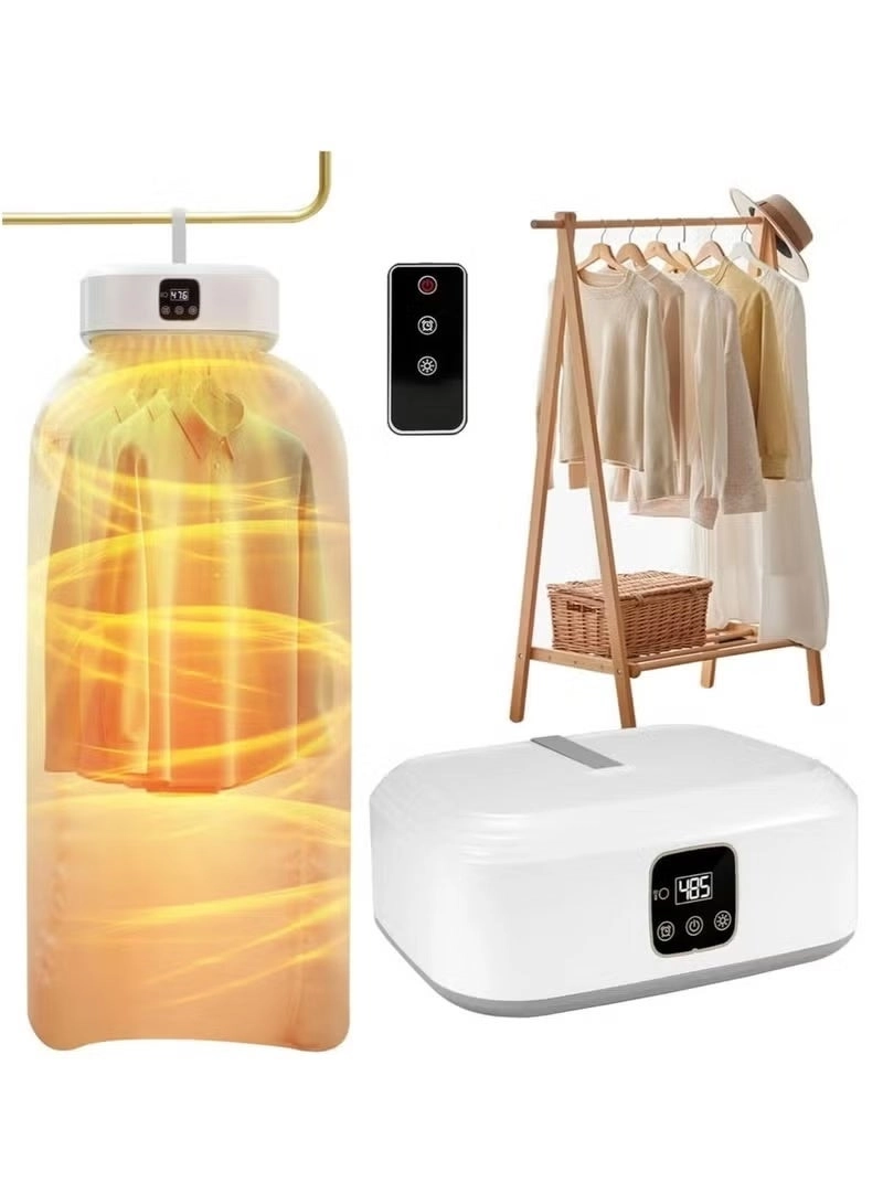 Raxoom Portable Mini Clothes Dryer - Remote Control 2 Gear Adjustable Heat Levels
