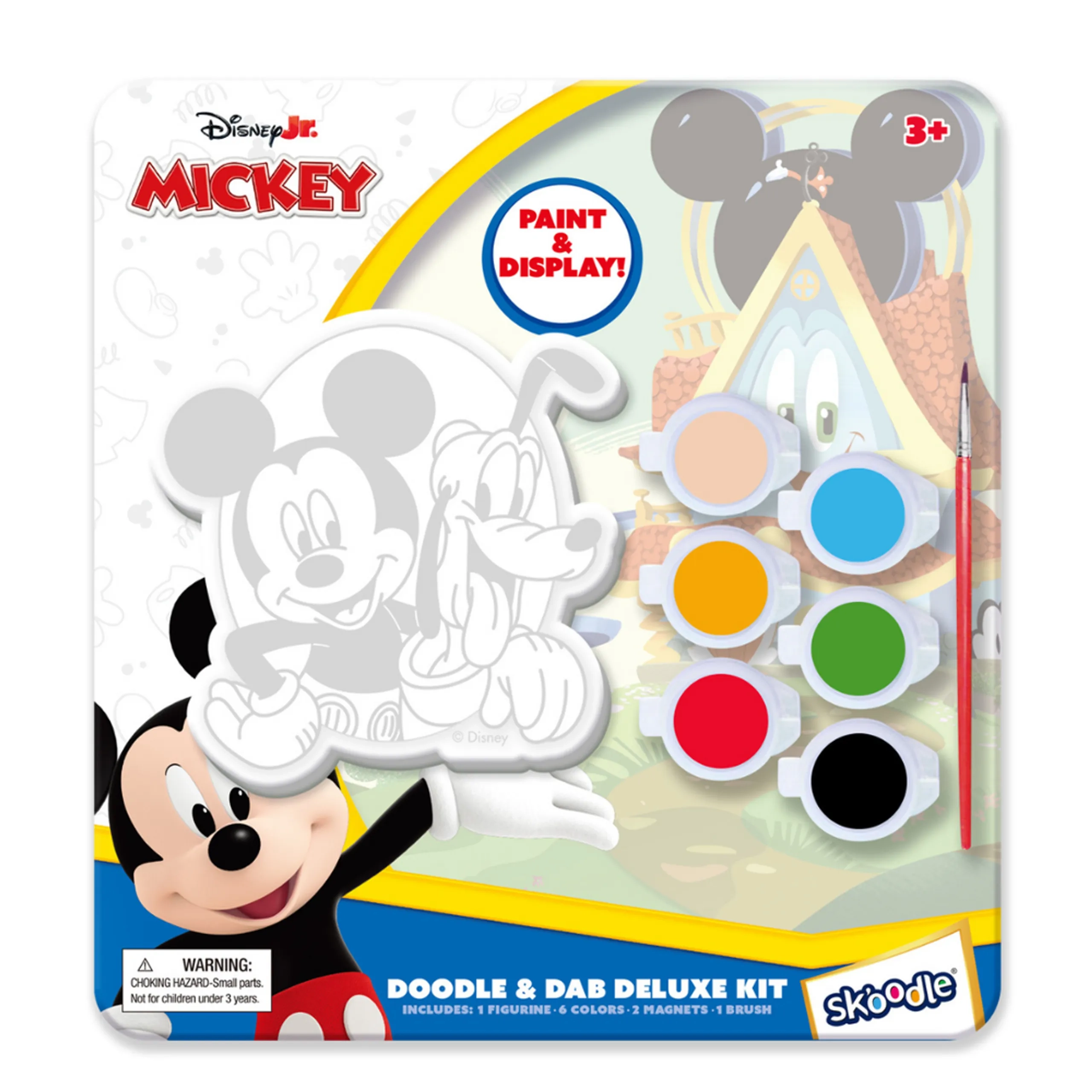 Mickey Mouse Paint And Display Figurine Kit - 6 Colors 3+ years