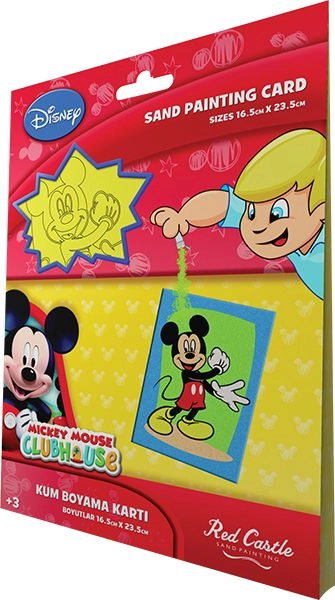 Red Castle Sand Paining Mickey Mouse Sand Painting Card - 3+ years