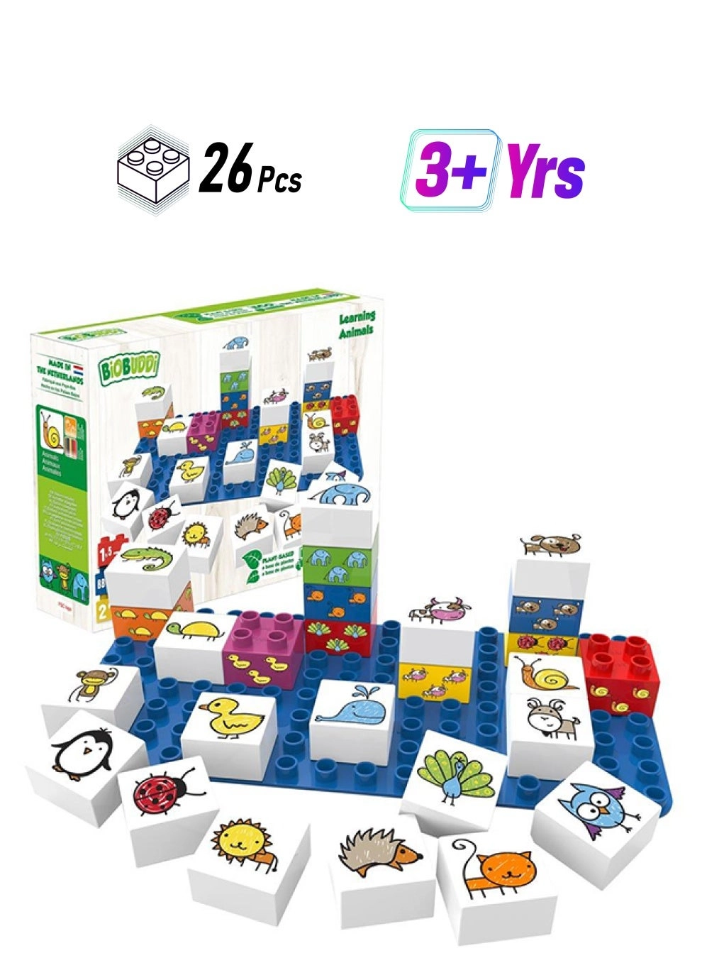 BiOBUDDi Learning Animals - 3+ Years 26 pieces
