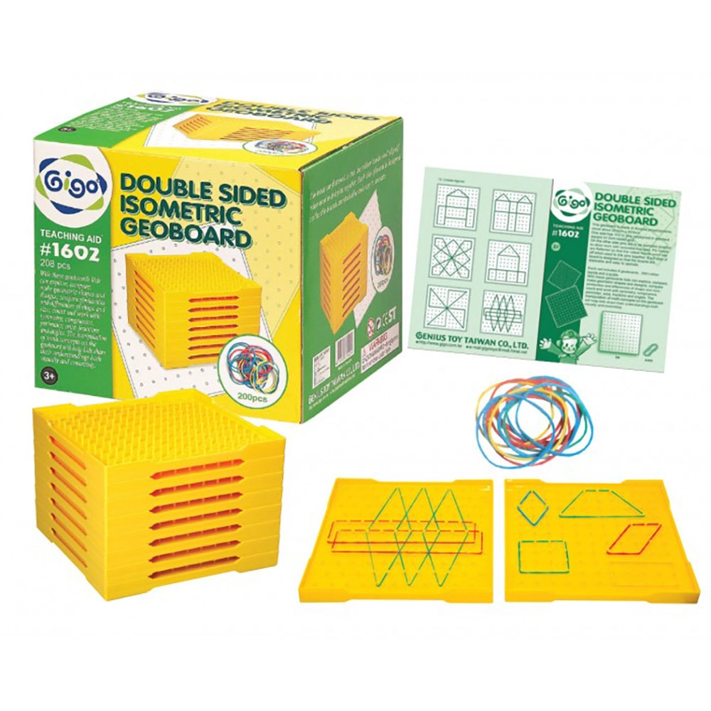 Gigo Toys Double Sided Geoboard - Suitable For 6 Years & Above 8 pieces