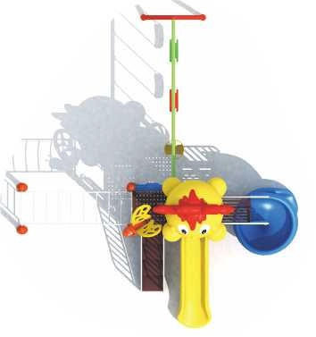 Multi Purpose Kids Outdoor Playing Equipments - 770x320x280cm 2+ Years