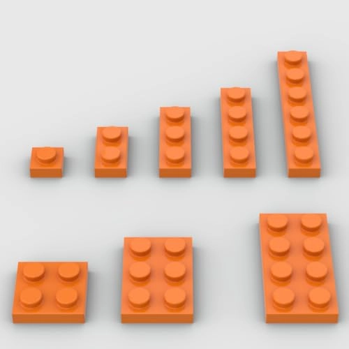 Classic Building plates - ABS plastic 100pcs