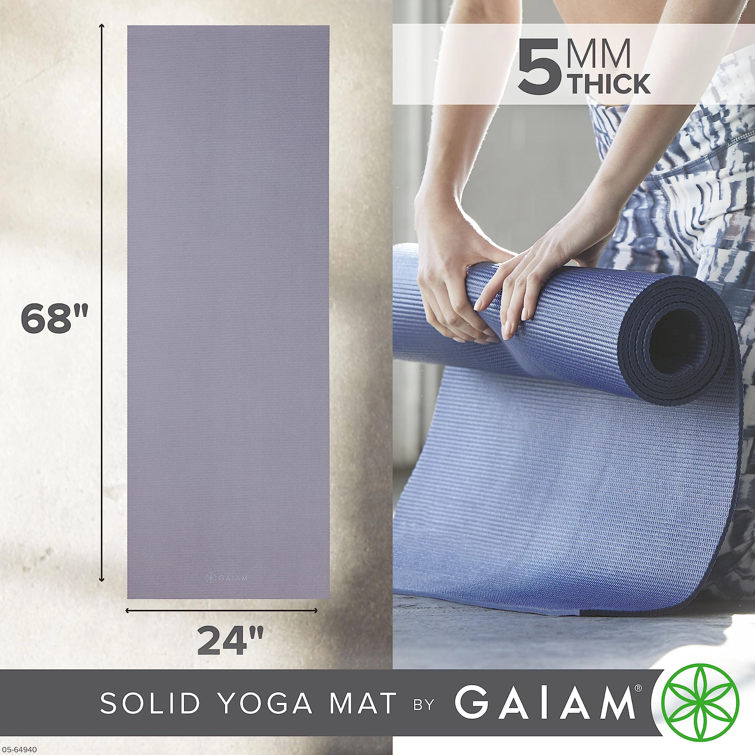 Yoga Mat - Polyvinyl Chloride 5mm