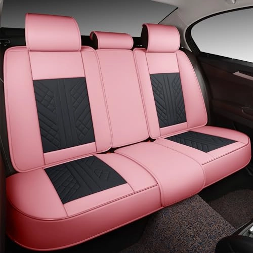 Bench Seat Cover - Rear Seat Pink And Black