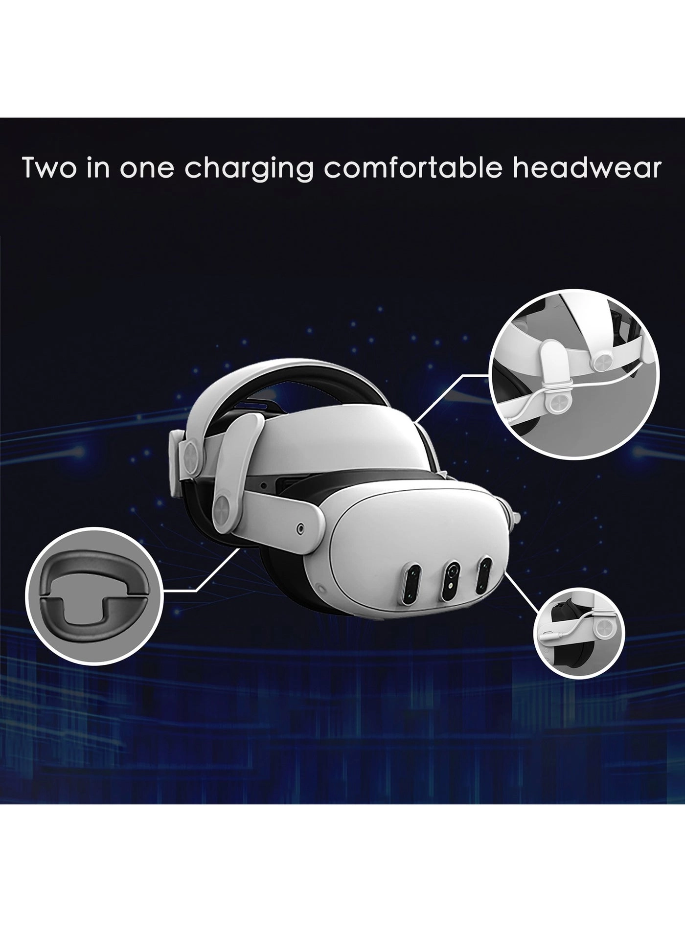 MT3 pro-VR head strap - 6000mAh Meta Quest 3