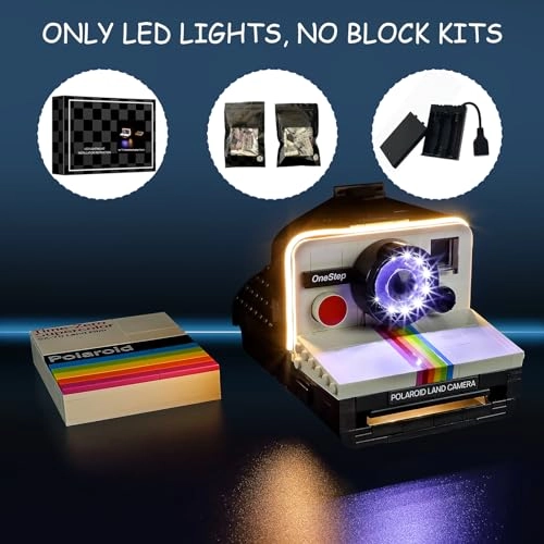 LED Light Kit for LEGO 21345 Ideas Polaroid OneStep SX-70 Camera Set