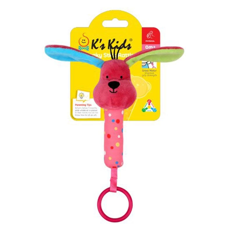 KS Kids Squeaky Stick Rattle - 0 month & above Patrick