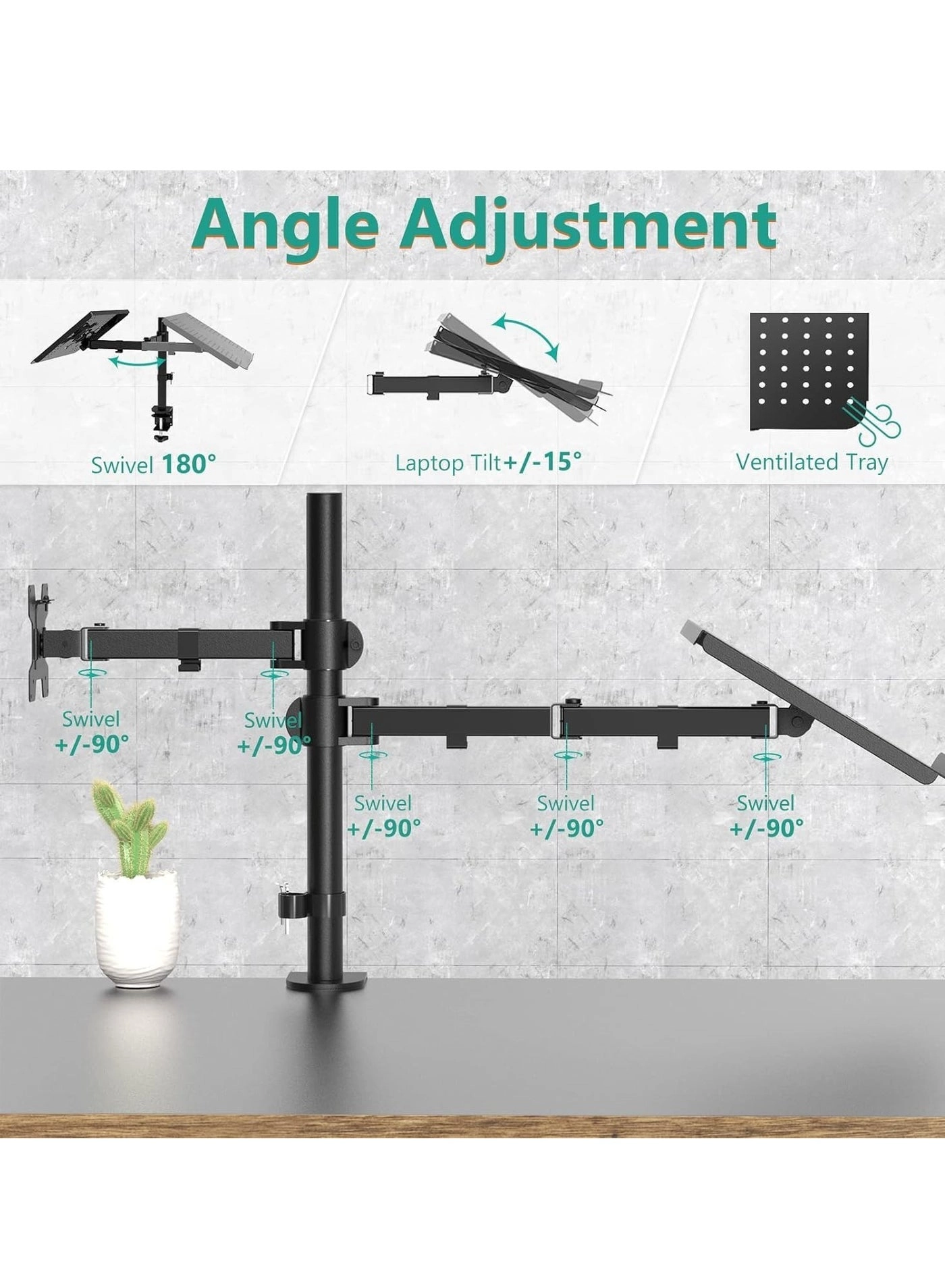 Laptop and Monitor Stand - 27 inches
