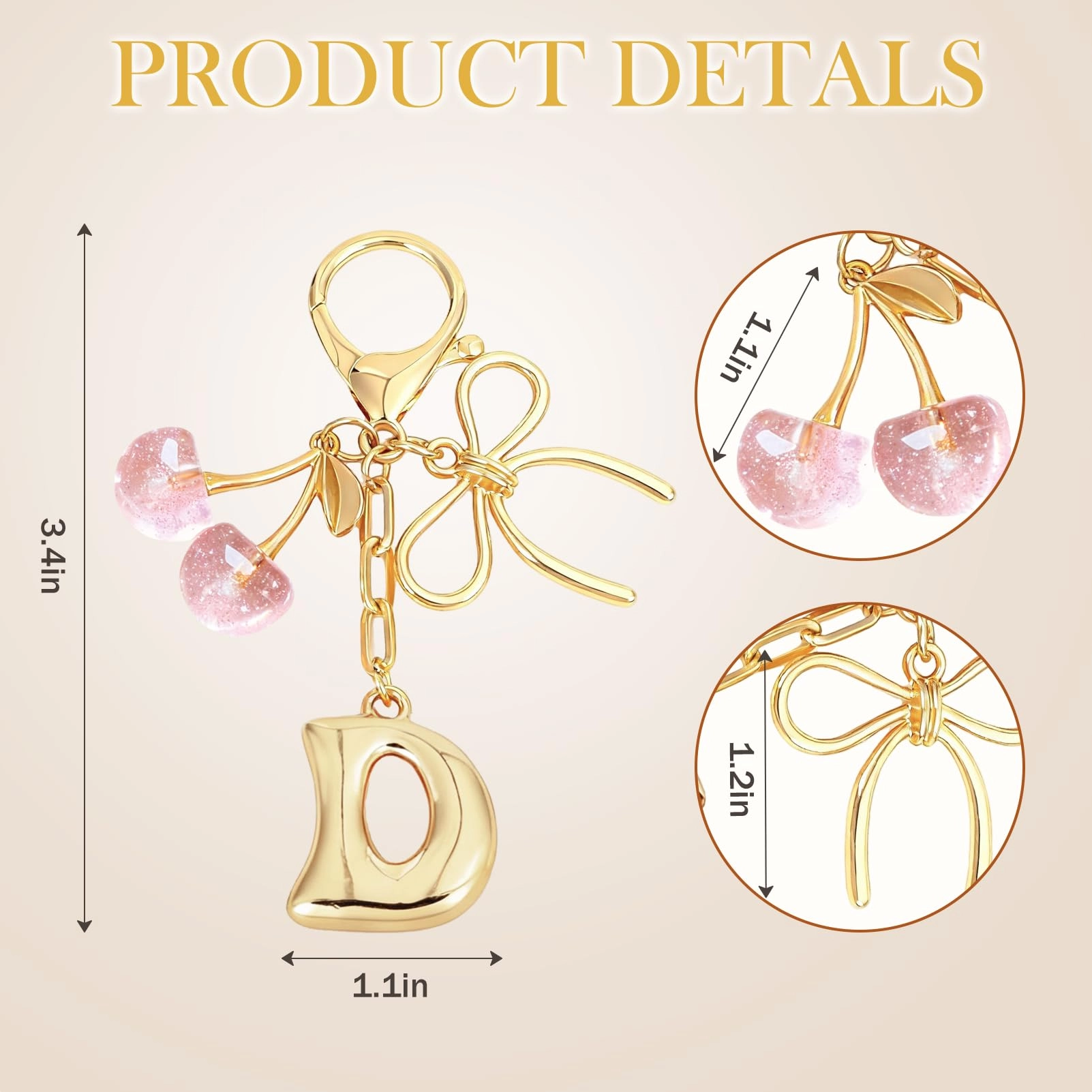 Initial P Keychain - Letter